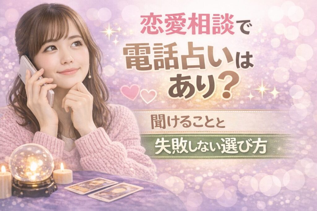 恋愛相談で電話占いはあり？聞けることと失敗しない選び方