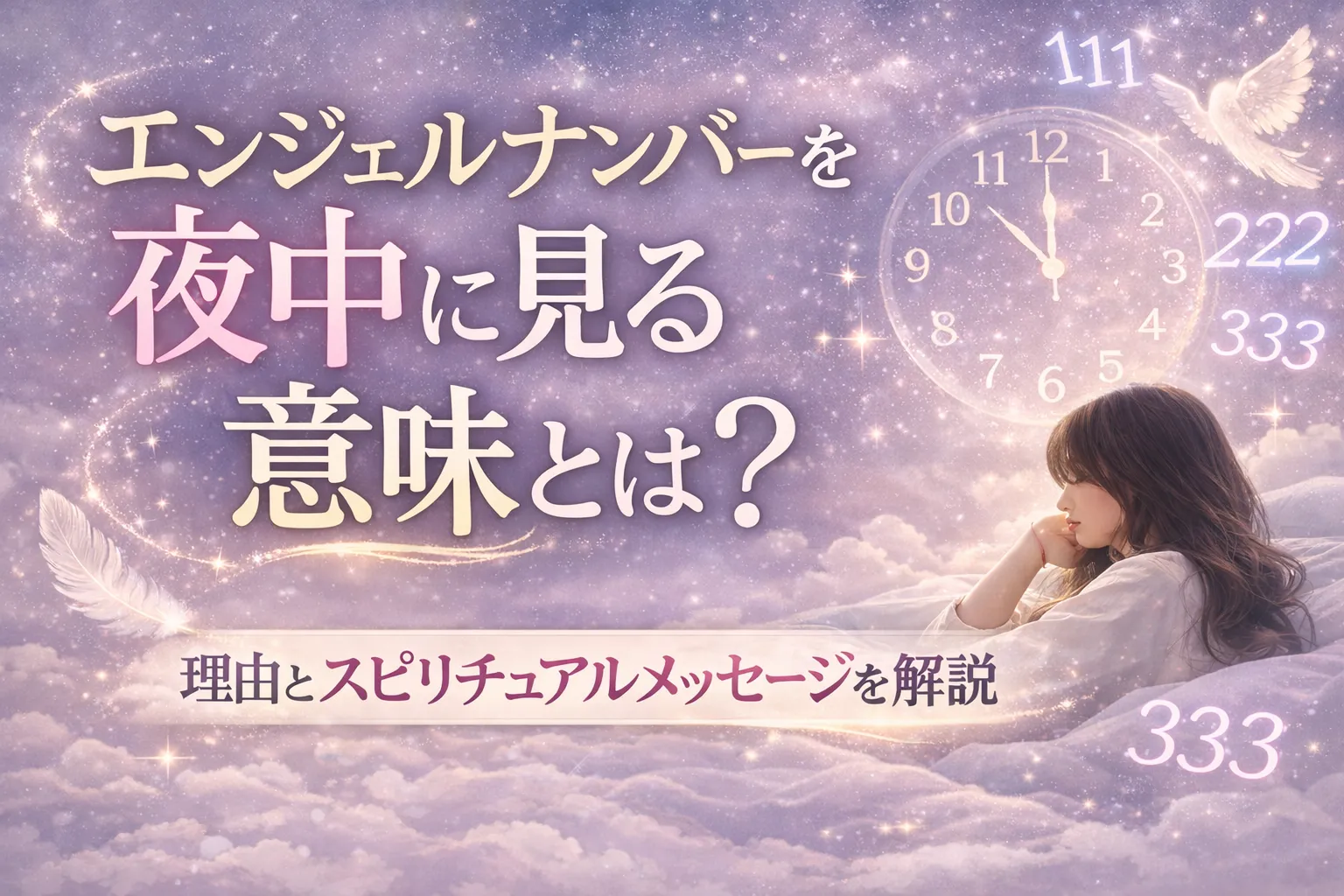 エンジェルナンバーを夜中に見る意味とは？理由とスピリチュアルメッセージを解説