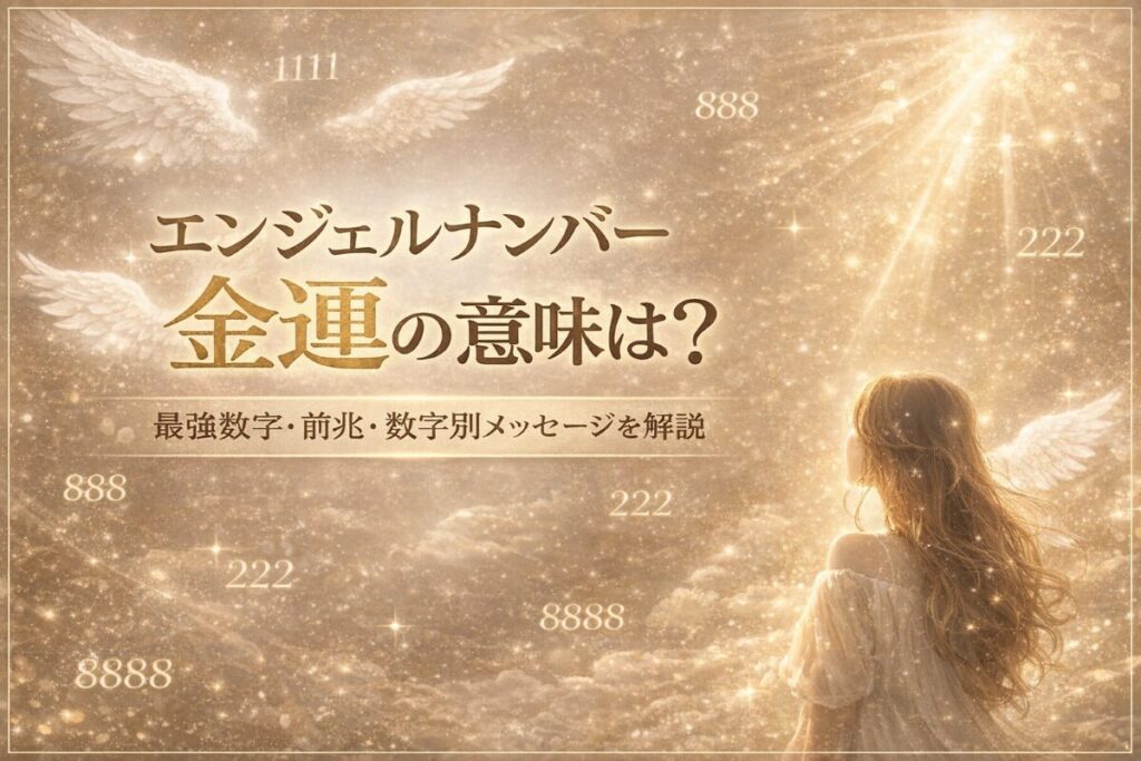 エンジェルナンバーと金運の意味は？最強数字・前兆・数字別メッセージを解説